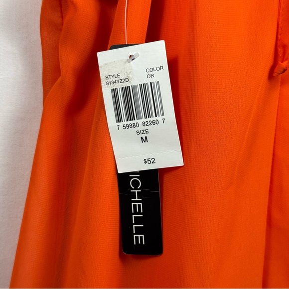 NWT Michele Sleeveless Orange Dress Women’s Size M - Picture 3 of 6